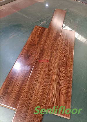8mm/10mm/12mm Indoor Hdf High glossy U-groove wax Laminate flooring /wood flooring