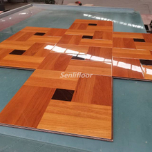 12mm HDF , EIR piano / bright surface parquet laminate flooring with wax